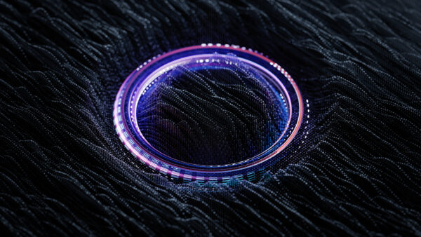 Wallpaper Ring, Pink, Blue, Round, Abstraction, Glare, Abstract, Neon, Desktop, Mobile