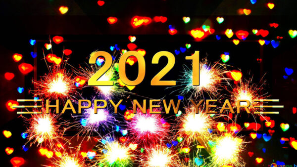 Wallpaper Year, Word, Background, Sparkles, Happy, 2021, New
