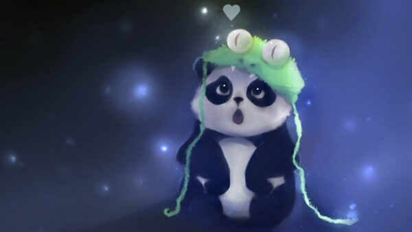Wallpaper Hat, With, Panda, Desktop, Face, Head, Green