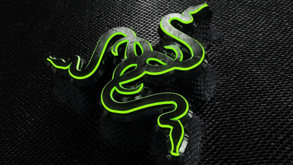 Wallpaper Logo, Black, Green, Desktop, Floor, Razer