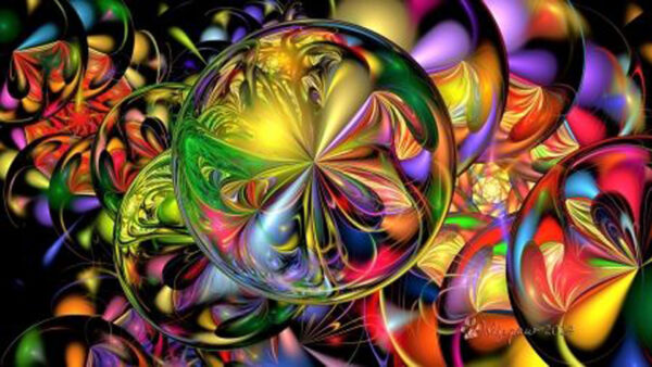 Wallpaper Colorful, Abstract, Desktop, Flower, Shape, Pattern, Fractal, Circle