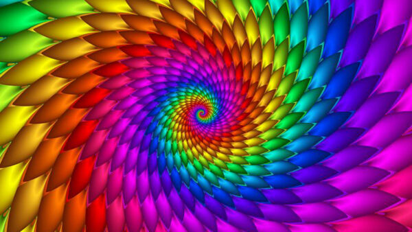 Wallpaper Shapes, Rainbow, Colorful, Peacock, Pattern, Trippy