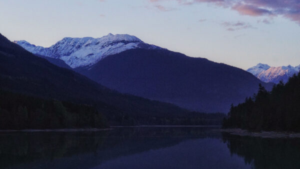 Wallpaper Mountains, Desktop, Under, View, Snow, River, Landscape, Trees, Greenery, Blue, Slope, With, Mobile, Nature, Reflection, Sky