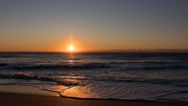 Wallpaper Waves, Sunrise, Beach, Nature, Desktop, Ocean, Sand, Sea, Mobile, Coast, During