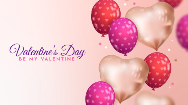Wallpaper Valentine’s, Valentine, Day, Shapes, Colorful, Balloons, Heart