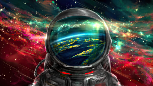Wallpaper Colourful, Astronaut, Background