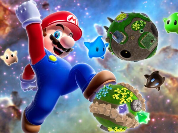 Wallpaper Game, Galaxy, Mario