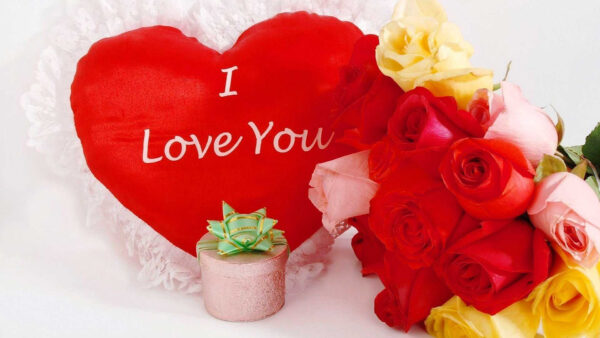 Wallpaper Love, Heart, You, And, Text, With, Flowers