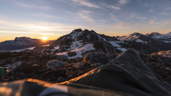Wallpaper White, Blue, Desktop, Covered, Nature, During, Clouds, Sky, Under, Snow, View, Sunset, Mobile, Landscape, Mountains