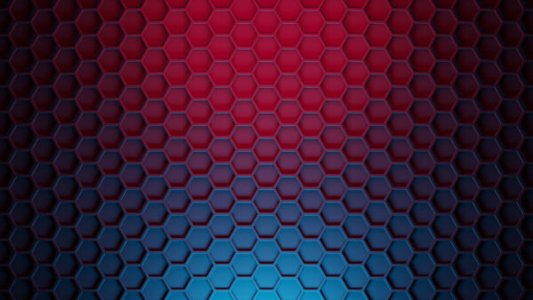 Wallpaper Desktop, Blue, Hexagon, Abstract, Mobile, Pink