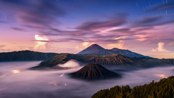 Wallpaper Nature, Mountain, Fog, With, Bromo, Desktop, Volcano, Mount, Landscape