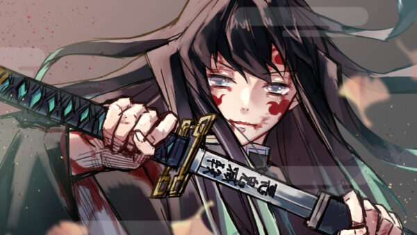 Wallpaper Kimetsu, Yaiba, Warrior, Slayer, Anime-HD, Woman, Demon