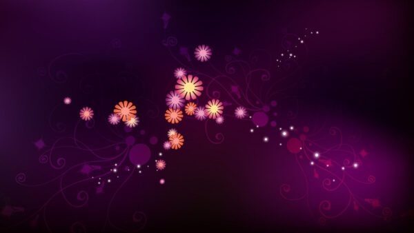 Wallpaper Animated, Abstract, Flowers, Colorful