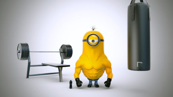 Wallpaper Gym, Minions, Equipment, With