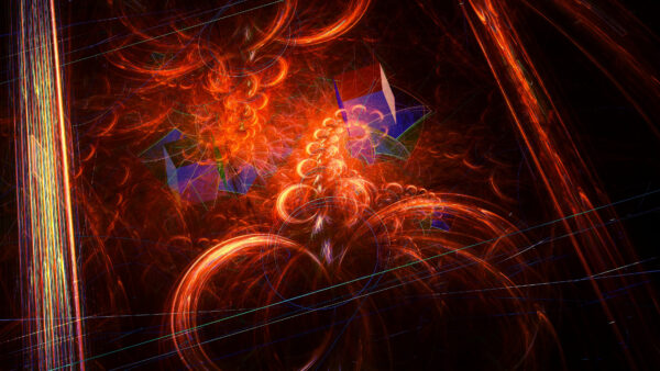Wallpaper Fractal, Glare, Desktop, Red, Abstract, Light, Abstraction, Mobile
