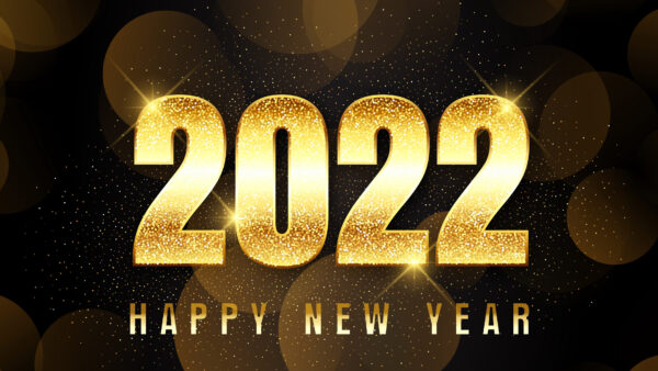 Wallpaper 2022, Year, Glitter, Happy, Golden, New