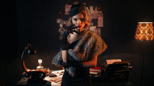 Wallpaper Gloves, And, Model, Anastasia, Dress, Sultanov, Girl, Girls, Wearing, Black