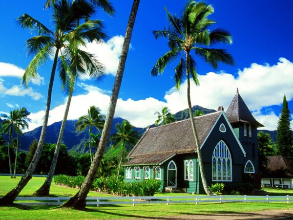 Wallpaper Hawaii, Church, Huiia, Waioli