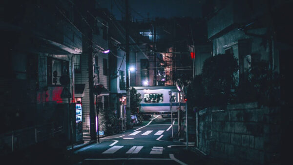 Wallpaper During, Desktop, Nighttime, Aesthetic, Dark, Street