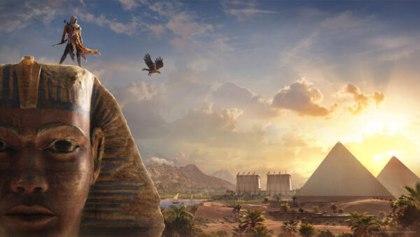 Wallpaper Creed, Origins, Bayek, Sphinx, Assassins