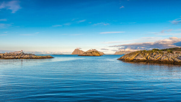 Wallpaper Covered, Sky, Body, Daytime, Mobile, Water, Rocks, Green, During, Desktop, Nature, Blue, Under