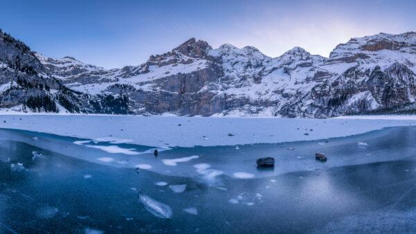 Wallpaper Desktop, Lake, Alps, Ice, Winter, Nature, Mountain, Bernese, Switzerland, Mobile, During