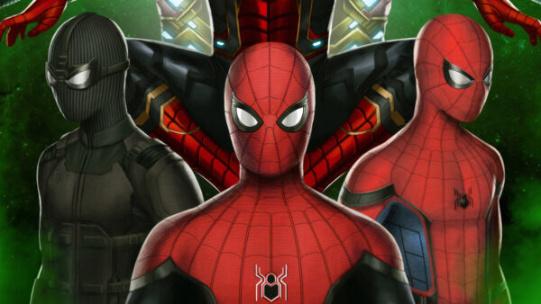Wallpaper Home, Red, One, Two, Spider, Men, And, From, Black, Far, Desktop, Man