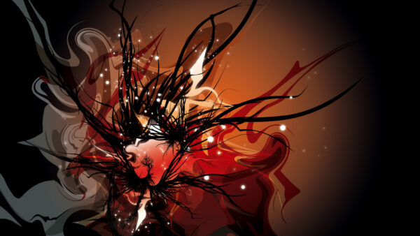 Wallpaper Red, And, Abstract, Paint, Black, Desktop, Artistic