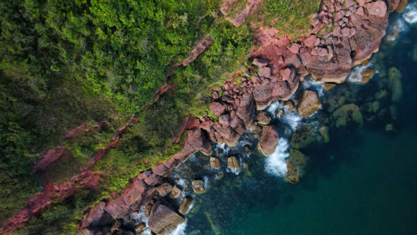 Wallpaper Aerial, Rocks, Stones, View, Nature, Coast