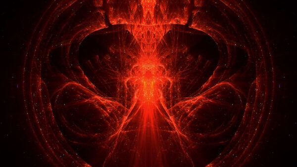 Wallpaper Fractal, Red, Glow, Desktop, Trippy