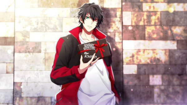 Wallpaper Dress, Anime, Eyes, Boy, Black, With, White, Red, Blue