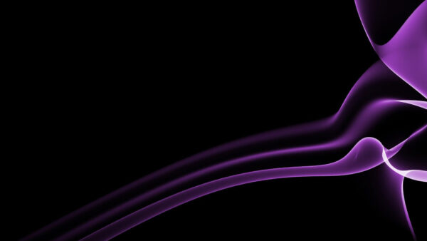 Wallpaper Black, Desktop, Purple, Wave, Dark, Background, Smoke