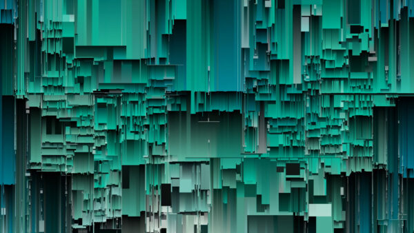 Wallpaper Glitch, Teal, Abstract, Green, Abstraction