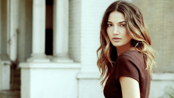 Wallpaper Background, Girls, Standing, Brown, Wearing, Girl, Blonde, Model, WALL, Dress