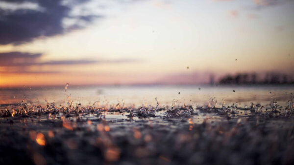 Wallpaper View, Falling, Drops, Blur, Closeup, Sky, Rain, Background