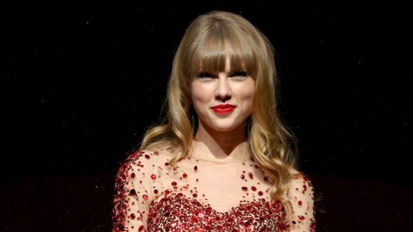 Wallpaper Taylor, Swift, Red, Glitter, Wearing, Background, Black, Dress, Standing