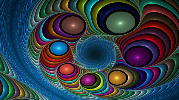 Wallpaper Colorful, Spots, Trippy, Circles, Fractal