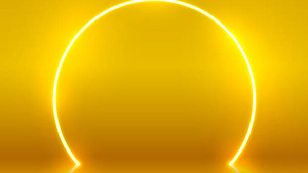 Wallpaper White, Yellow, Half, Neon, Lights, Circle