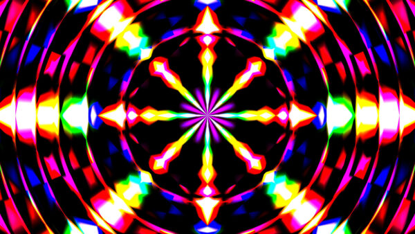 Wallpaper Colorful, Abstract, Rays, Glow, Circle, Abstraction