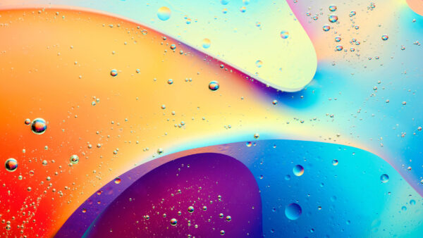 Wallpaper Gionee, Stock, Colorful, Bubbles