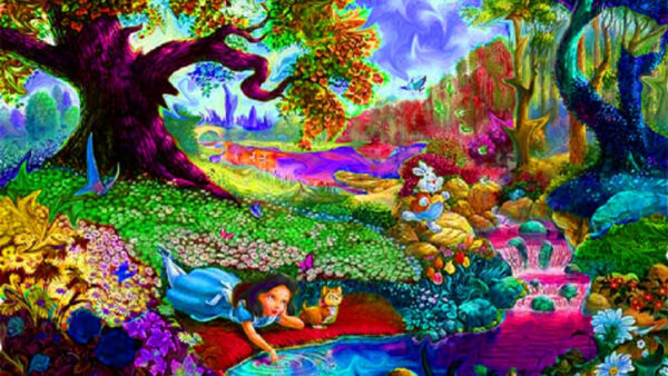Wallpaper Wonderland, Desktop, Alice, Trippy
