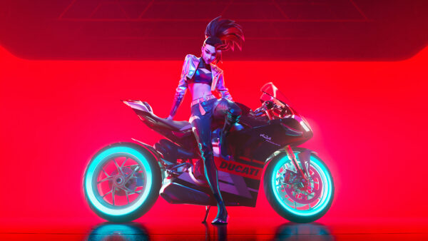 Wallpaper Legends, League, Ducati, Akali, Desktop, KDA