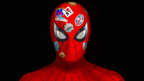 Wallpaper Man, Far, With, Black, Desktop, Background, Red, Spider, Home, From