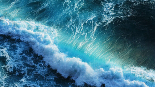 Wallpaper Mobile, Waves, Foam, Water, View, Ocean, Aerial, Desktop