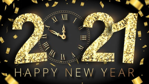 Wallpaper New, 2021, With, Clock, Year, Happy