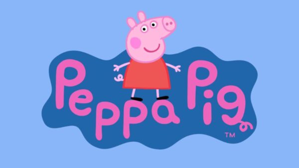 Wallpaper Blue, Anime, Pig, Peppa, Background