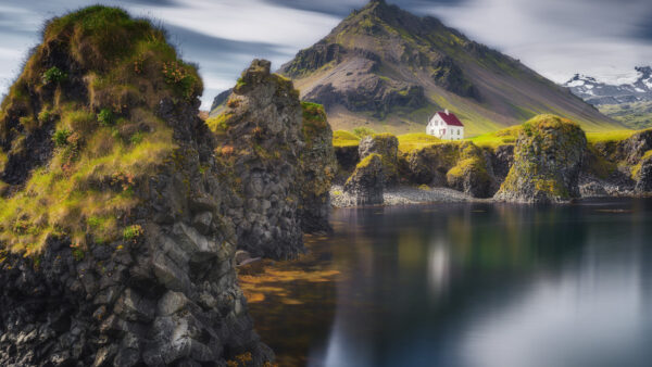 Wallpaper And, Reflection, House, River, Mountain, Rock, Desktop, Travel, Landscape, With