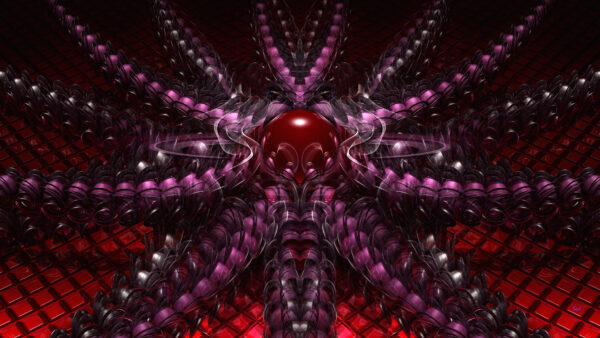 Wallpaper Mobile, Balls, Red, Shapes, Fractal, Abstract, Purple, Desktop