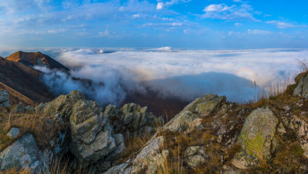 Wallpaper Under, Sky, Blue, Rock, Desktop, Cloud, Mountain, Touching, Nature