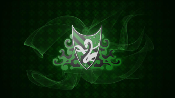 Wallpaper Green, Logo, Flowers, Background, Slytherin